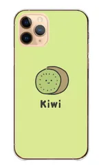 iPhone11Pro ケース カバー アイフォン11 プロ スマホケース ハードケース キウイ フルーツ 韓国 かわいい スマイル にこちゃん ゆるい ゆるキャラ パステル グリーン カラー02