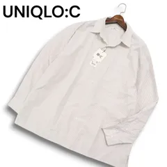 新品 24AW★ UNIQLO:C ユニクロC 通年 ブロード オーバーサイズ 長袖 シャツ ストライプ Sz.XL メンズ 大きいサイズ 未使用