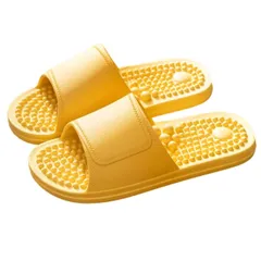 [goodspoon] 足つぼ スリッパ 滑り止め サンダル 洗える 男女兼用 抗菌 防臭 快適 ベランダ シャワー 通気性 ルーム ユニセックス お風呂 トイレ 足ツボ おしゃれ 掃除 ビーチサンダル 履き心地 静 [イエロー] [23.5?24.0 cm]