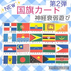 第2弾　国旗カード　モンテッソーリ 神経衰弱　脳トレ