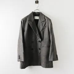 パブリックトウキョウ PUBLIC TOKYO ウール グレンチェック テーラード ジャケット F/ブラウン 羽織り 長袖 ロング 【2400013760171】のサムネイル