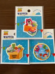 ディズニー トイストーリー ワッペン おもちゃ箱 丸形 ロッツォ&エイリアン 3点セット