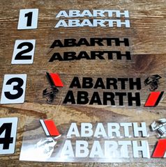 アバルト　高品質ステッカー　2個セット　ワンセットお選び下さい　反射シルバー　④白です