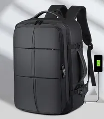 ★ビジネスリュック パソコンバッグ ローヤーズバッグ 防水 大容量 USBポート キャリーオン 拡大可能 靴ポケット付き 旅行 出張