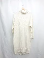 ◇ ⊇ ROPE PICNIC ロペピクニック 長袖 ロング ニットワンピース サイズ38 ホワイト レディース E  【1412090027857】