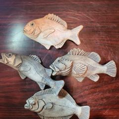 角兵衞様依頼分　手造り　魚のはし置　4匹　彩華窯