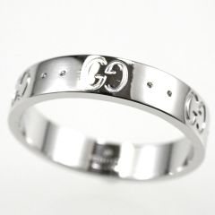 GUCCI グッチ アイコンリング K18WG ホワイトゴールド AU750 指輪 13号