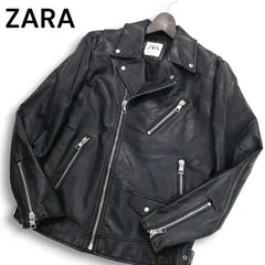 未使用級✨2XL相当✨ZARA MAN シングルライダースジャケット 切替 黒 2025年最新】ZARA メンズ シングルライダースの人気アイテム