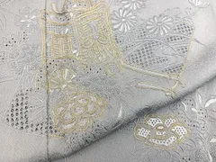 刺繍 スワトウ刺繍 華紋 唐花模様 付けさげ 下着物 094a p