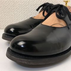 コムデギャルソン　エシュン　オルガンシューズ　エナメル　ブラック　ツーホール
