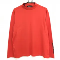 ルコックゴルフ 長袖ハイネックシャツ レッド 袖ロゴ メンズ LL ゴルフウェア le coq sportif