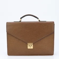 【美品】ヴェルサーチ ビジネスバッグ メデューサ ロゴ ダイヤル 金具 ブラウン 90_1020228-1A14493_1B00P_22_La