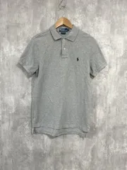 POLO RALPH LAUREN ポロ ラルフローレン 刺繍ロゴ ポロシャツ sizeM/グレー ■◆ メンズ