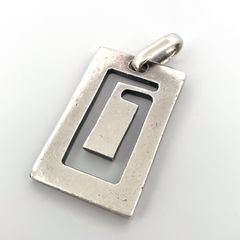 【鑑定済み】正規品 難あり GUCCI グッチ ネックレス ペンダントトップのみ 925シルバー Gロゴ プレート