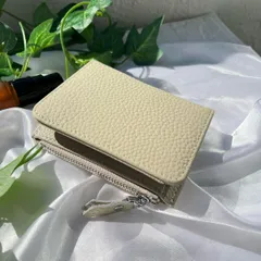 a.二つ折り財布 メンズ レディース　新品未使用 本革　レザー 薄い財布 革 スリムウォレット　小さい　薄型　小銭入れ　プレゼント　ホワイト　白色 アイボリー　牛革