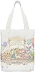[新品※未使用] [ZITION] ダッフィー フレンズ リーナベル トートバッグ トート ポケット付き エコバッグ 買い物バッグ ショルダーバッグ キャンバスバッグ 帆布 肩掛けバッグ 大容量A4 軽い ファスナー アニメ キャラクター グッズ 通勤 通
