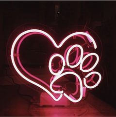 オーダーメイド ネオンサイン かわいい動物肉球 ネオン管 LED