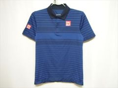 美中古品★UNIQLO ユニクロ NK ドライEX ポロシャツ Sサイズ ブルー系 2017 全仏オープンモデル 錦織圭