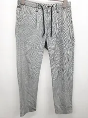 ◇ Θ THE SHOP TK グレンチェック イージー ドロスト パンツ サイズL グレー レディース P  【1409250000317】