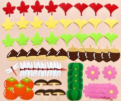 ★壁面飾り 標準サイズ（サイズ変更可能） 「秋の壁面つめあわせ①」 秋 ９月 10月 11月 介護施設 デイサービス 老人ホーム 幼稚園 保育園 学校★