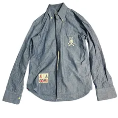 AT303 Psycho Bunny サイコバニー ボタンダウン シャツ インディゴ ブルー カジュアル メンズ サイズ不明