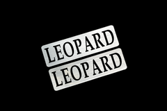 EE-716-2 LEOPARD 銀黒 アクリル2層 ステッカー 日産 レパード F30 F31 Y32 Y33 Y34 前期 後期 モデリスタ 2枚1セット