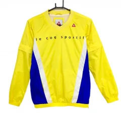 【美品】ルコックゴルフ 2WAYスニード イエロー×ブルー 袖着脱可 メッシュ裏地 ブルゾン レディース S ゴルフウェア le coq sportif