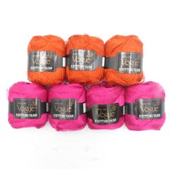 毛糸 エクトリー ヴォーグライトレーヨン Y31005  約50g(約350m) 7玉セット ピンク、オレンジ系 未使用品