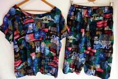 ベトナムパジャマ風セットアップNo.64〈ドーボーđồ bộ〉ルームウェア/夏のパジャマ/涼しい/新品/アジア/エスニック/ベトナム服