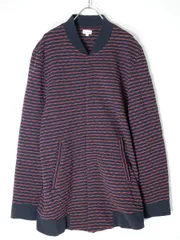 Paul Smithポールスミス メインライン 羊毛コットンプリーツ調リブブルゾン カーディガン【L】【MKNA63726】