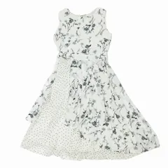 MERCURYDUO マーキュリーデュオ  ブロッキングワンピース ドット プリーツ Aライン 001920301901 レディース 【中古】