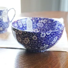 未使用品⭐︎バーレイburleighブルーキャリコ ミキシングボウルM18cm