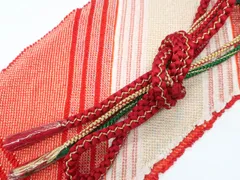 【一輝堂】リサイクル着物 和装小物 帯締め帯揚げセット 振袖用 丸組 総絞り 金糸 帯締 帯揚 25w07-8892