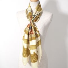エルメス HERMES シルク カレ90 Poste et Cavalerie 大判 スカーフ レディース 正規品 5-DD016