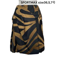◆スポーツマックス SPORTMAX スカート 膝丈 バルーンシルエット リネン 総柄 36、S、7号 レディース S5S741のサムネイル