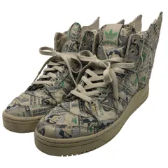 ADIDAS ORIGINALS BY JEREMY SCOTT(アディダスオリジナルスバイジェレミースコット) JS WINGS 2.0 MONEY/ウィングス2.0マニー/ハイカットスニーカー/お金 G95773 26cm グレーのサムネイル