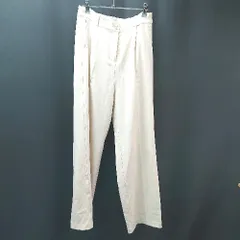 ◇ classicalelf クラシカルエルフ センタープレス ウエストボタン 無地 ワイドパンツ サイズL アイボリー レディース E  【1310050044770】