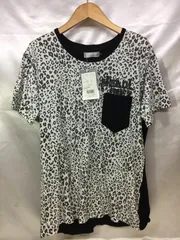 HE A DL_INER ヘッドライナー バック切替ヒョウ柄半袖カットソー 未使用タグ付き サイズ：46 カラー：ヒョウ柄