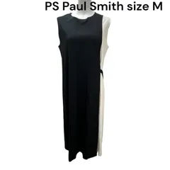 美品　ポールスミス　PS Paul Smith バイカラー　ロング　ワンピース　M、9号　レディース　S5Q996のサムネイル