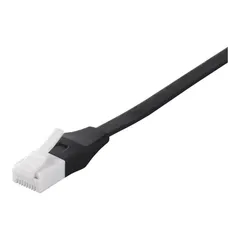 BUFFALO ツメの折れないLANケーブル カテゴリー6 ストレート フラット 1m ブラック BSLS6FU10BK2 1