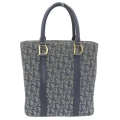 【本物保証】 クリスチャン ディオール CHRISTIAN DIOR トロッター柄 ハンドバッグ BOBO111 トートバッグ ネイビー ロゴ