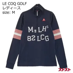 LE COQ GOLF ルコックゴルフ ハーフジップ 長袖ポロシャツ ネイビー系 M [240001833579]#