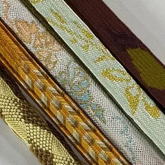 帯締め 優品 帯締め5本セット オレンジ 正絹 和装小物  【中古】