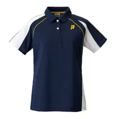 【新品】prince（プリンス）レディース ウィメンズ ゲームシャツ 吸汗速乾 UPF50+ ライトスムース素材 日本バドミントン協会審査合格品 日本ソフトテニス連盟公認　ネイビー TML153T-127