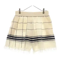 Maison Margiela (メゾンマルジェラ) 22SS フリンジニットショートパンツ ショーツ ホワイト/ネイビー S50MU0058のサムネイル