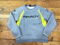 ☆PENALTY/ペナルティ スポーツロンTee sizeM メンズ グレー×イエロー スウェット トレーナー サッカー フットサル フットボール☆