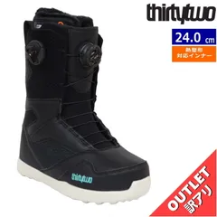 【OUTLET】23-24 THIRTYTWO STW DOUBLE BOA W'S カラー:BLACK 24cm サーティーツー  レディース スノーボードブーツ 型落ち 日本正規品のサムネイル