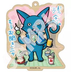 [중고] 키홀더 마스코트 (캐릭터) 거짓말 고양이 위즈 (꽃놀이 편) 나무 키홀더 [퀴즈 RPG 마법사와 검은 고양이 위즈]