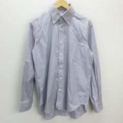 G■ORIAN/オリアン 長袖BDシャツ/千鳥格子【41/16】青系/men's/117【中古】■