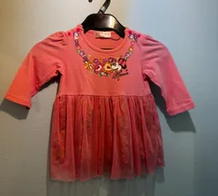 ディズニーリゾート　長袖トップス　ミニーマウスワンピース　80㎝